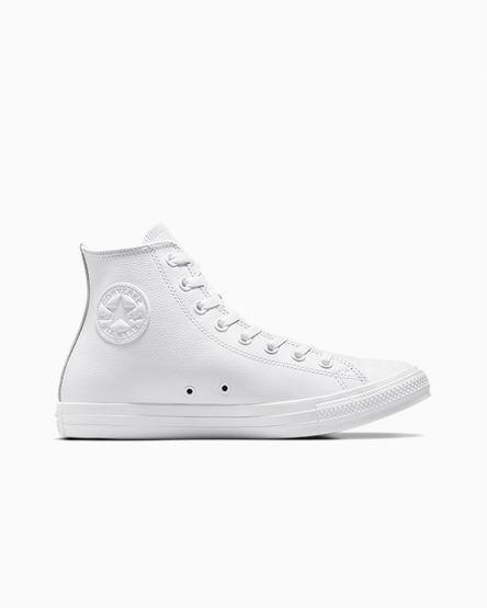 Tenisi Inalti Barbati Converse Chuck Taylor All Star Piele Albi | RO SFANZ287